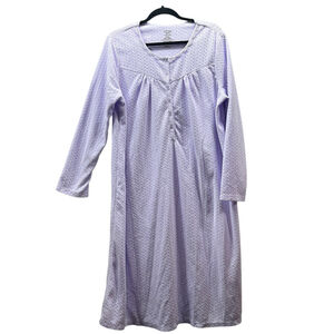 Simply Basic Purple Cable Knit Nightgown Large